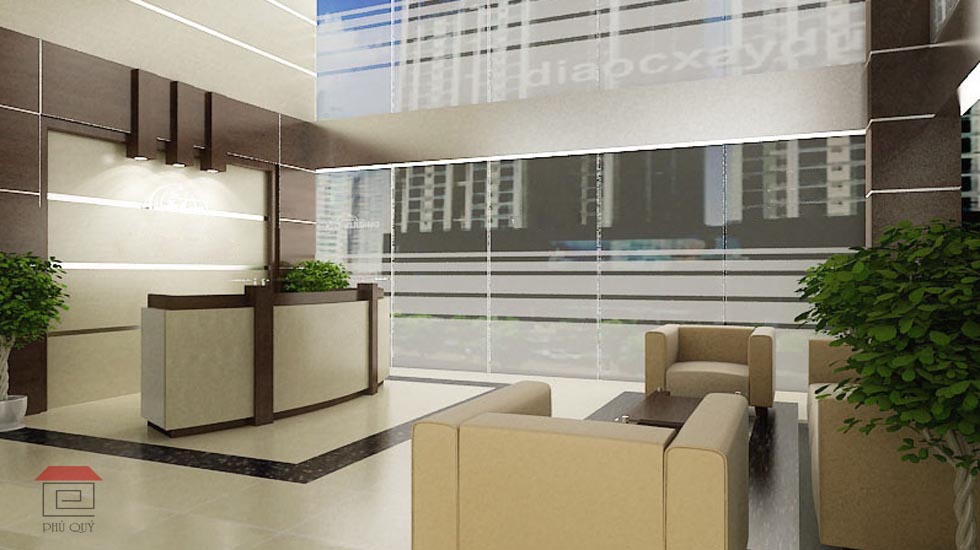 Thiết kế nội thất văn phòng khu vực lễ tân