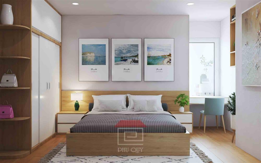 Trang trí giường ngủ master