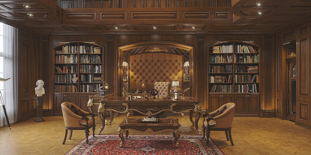 Nội thất cổ điển với nhiều sắc ấm từ gỗ