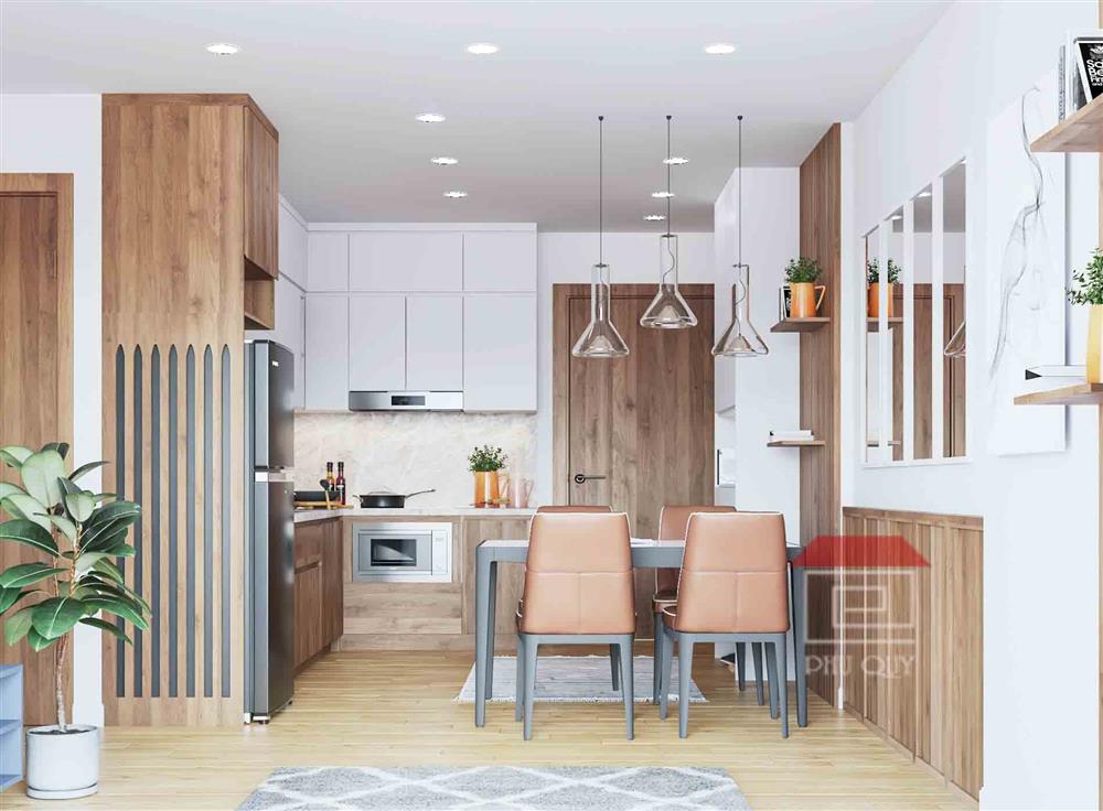 Đèn thả sẽ tăng tính thẩm mỹ cho căn bếp