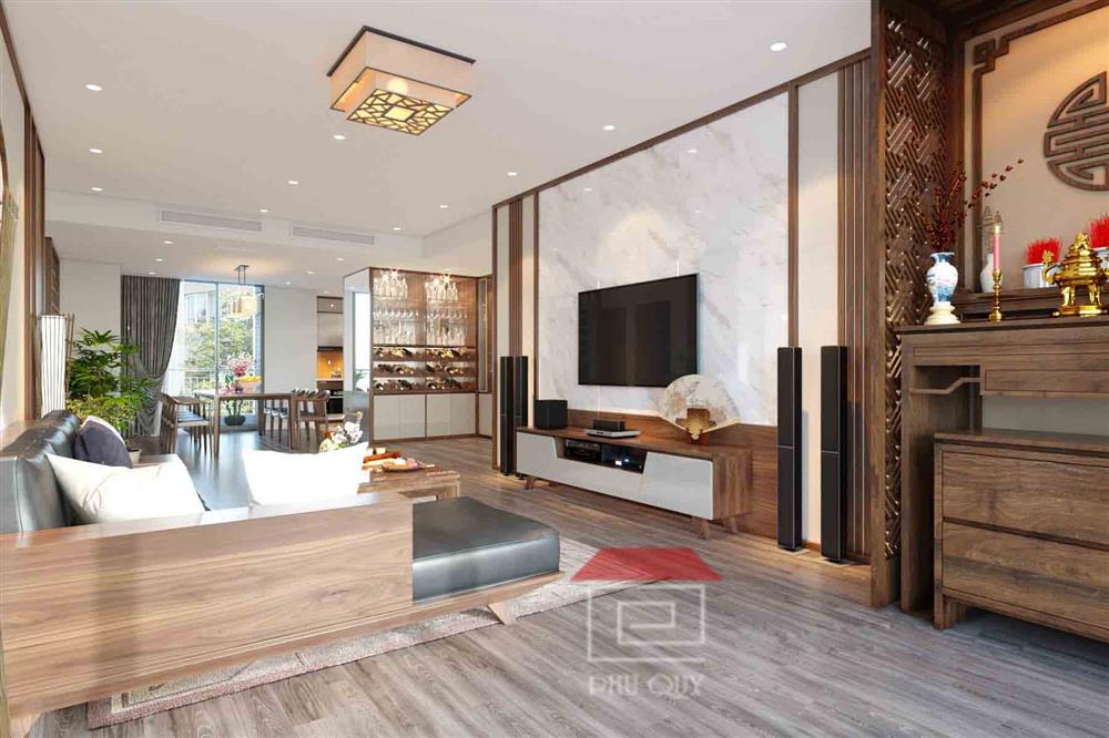 Ánh sáng tự nhiên giúp phòng khách sáng sủa, tạo cảm giác không gian rộng