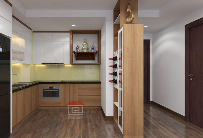 Tông màu nâu, trắng sẽ khiến căn bếp trở nên sạch sẽ hơn