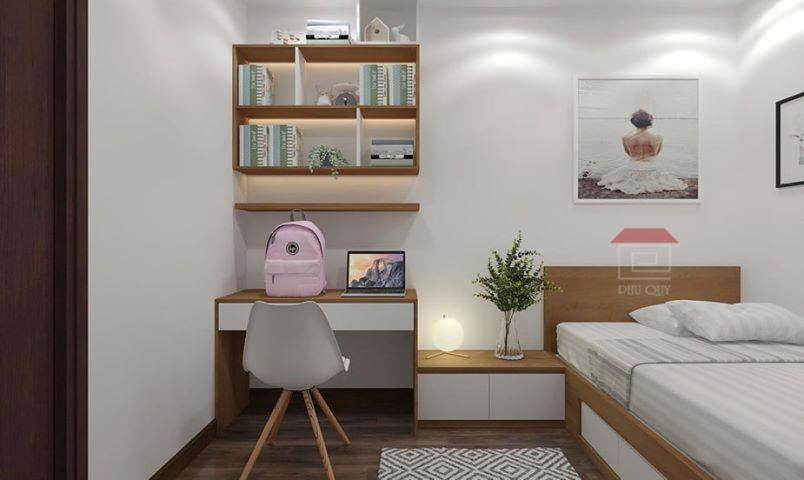 Kệ sách kết hợp bàn học