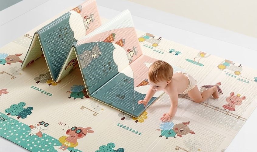 Thảm trải sàn mịn, dễ giặt cho trẻ em