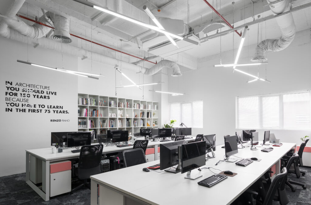 1 ví dụ về văn phòng mở đẹp